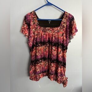 Apt 9 PXL Top Multi-colored Sheer Top Lined